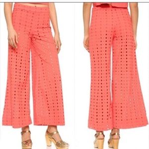 FREE PEOPLE 100% Cotton Helena Eyelet Pant 4